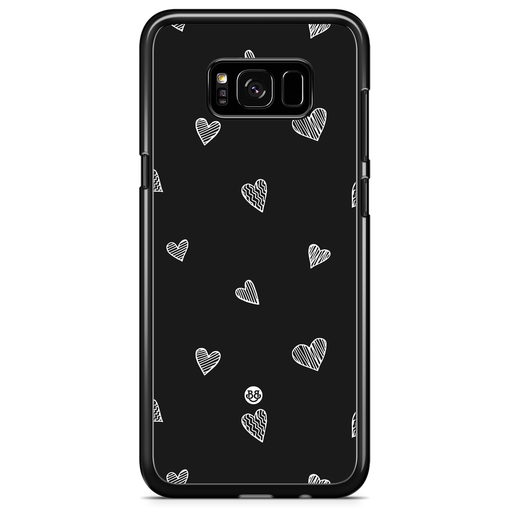 Samsung Galaxy S8 Plus Case - Black & White Hearts