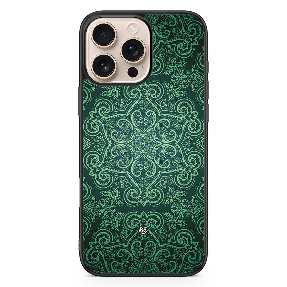 iPhone 16 Pro Max Case - Green Retro Pattern