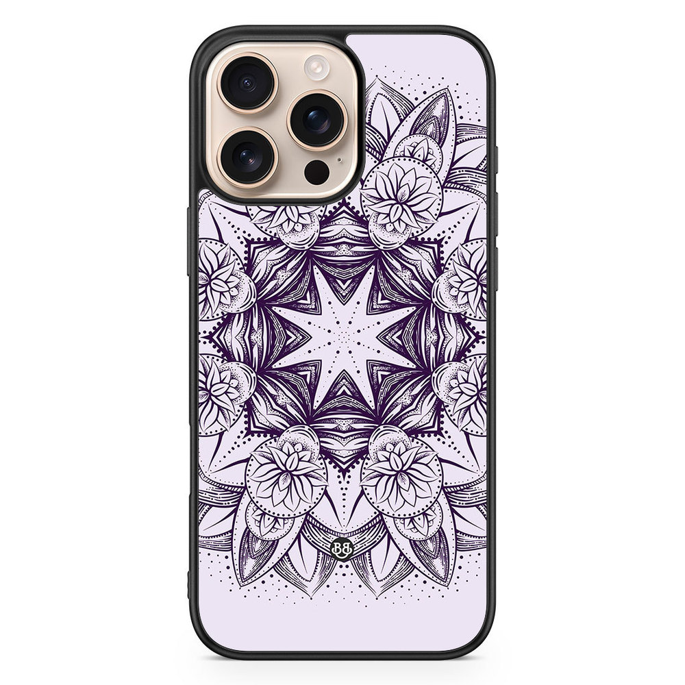 iPhone 16 Pro Max Case - Purple Mandala
