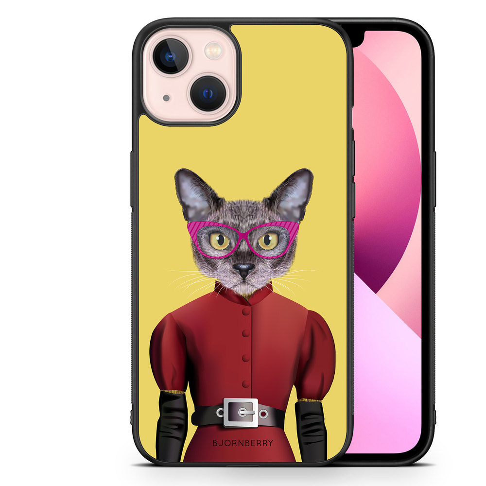 iPhone 13 Case - Hipster Cat