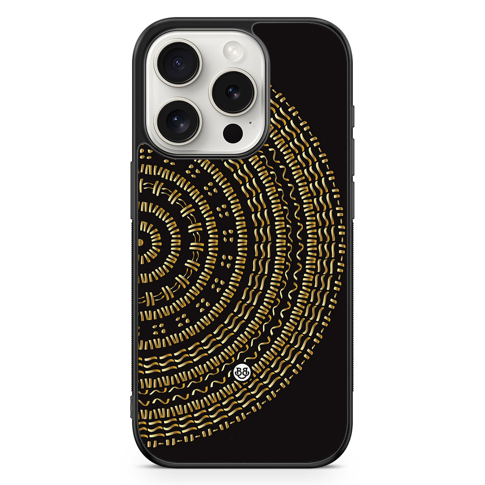 iPhone 15 Pro Case - Mandala Gold/Black