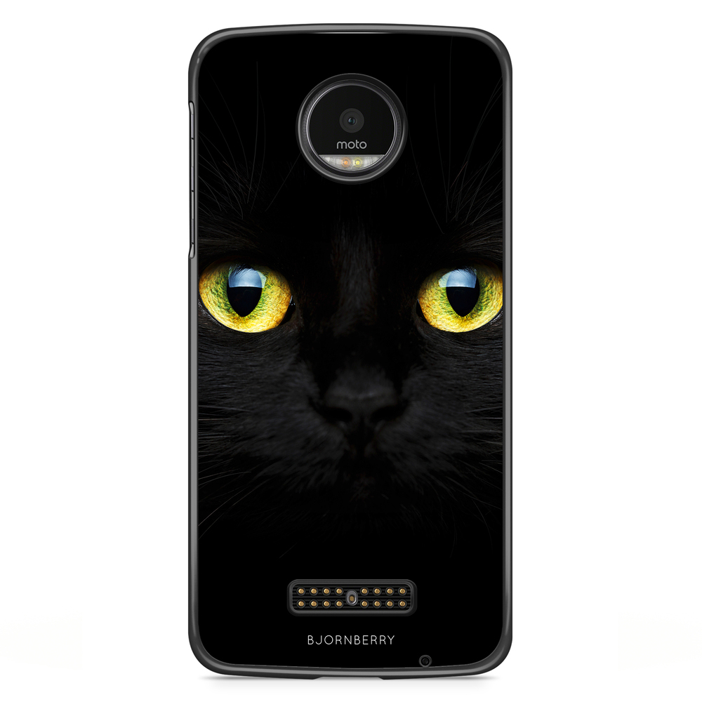 Motorola Moto Z Case - Black Cat Close Up
