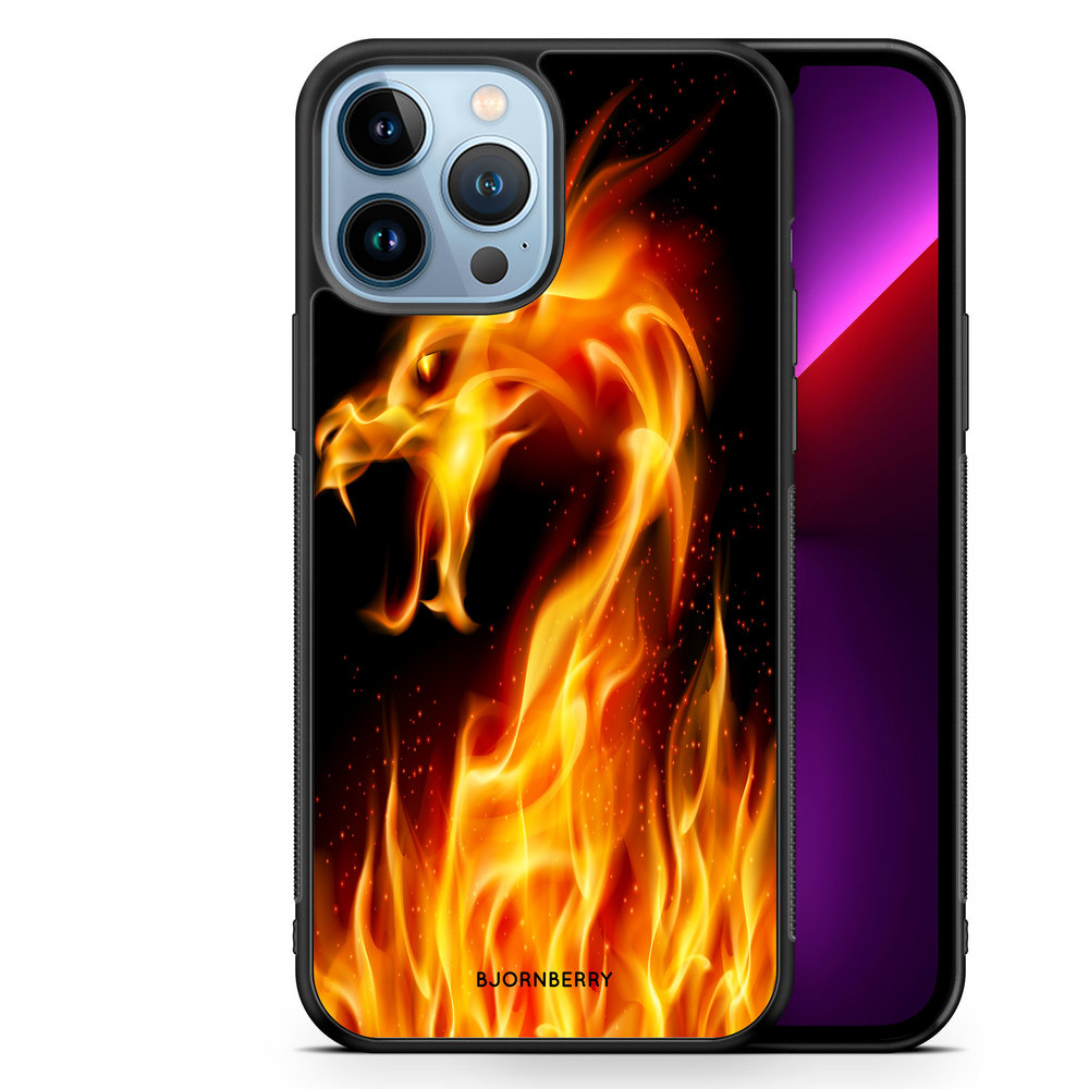 iPhone 13 Pro Max Case - Flames Dragon