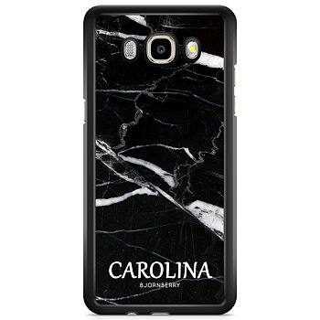 Samsung Galaxy J5 (2015) Skal Custom - Svart Marmor Namn