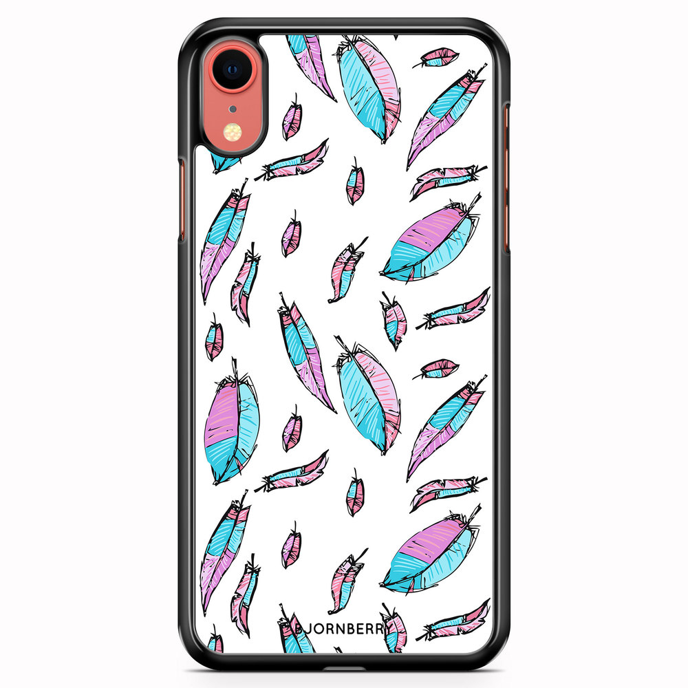 iPhone XR Case - Pink/Blue Feathers