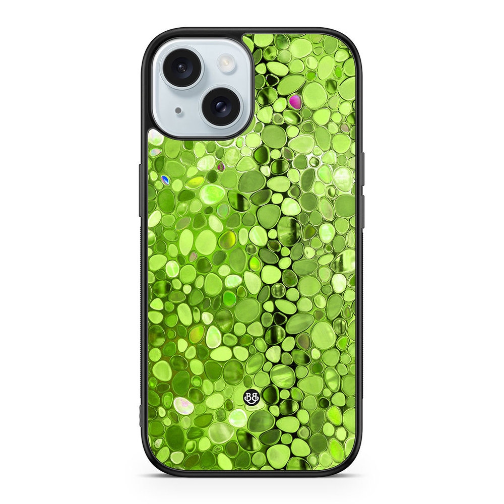 iPhone 15 Case - Stained Glass Green