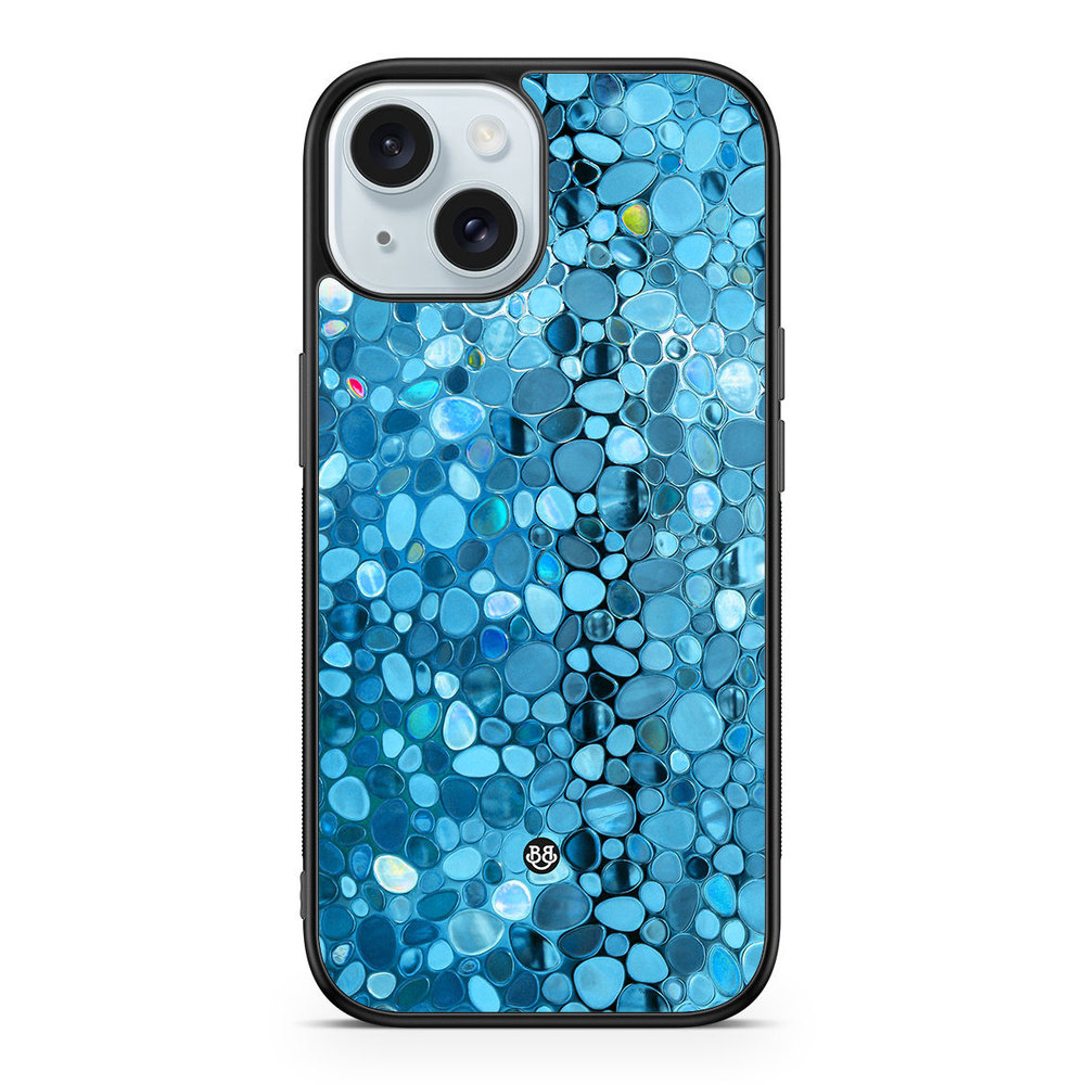 iPhone 15 Case - Stained Glass Blue