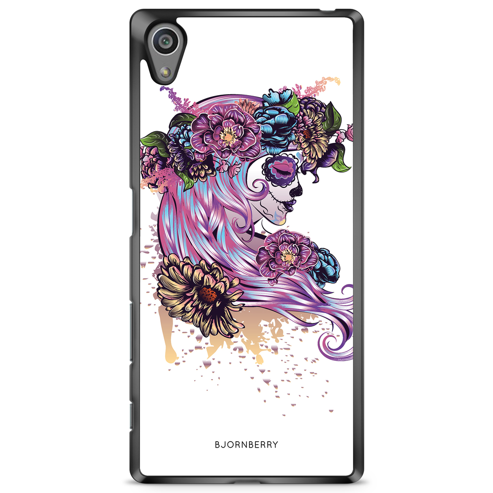 Sony Xperia Z5 Premium Case - Skull Girl Flowers