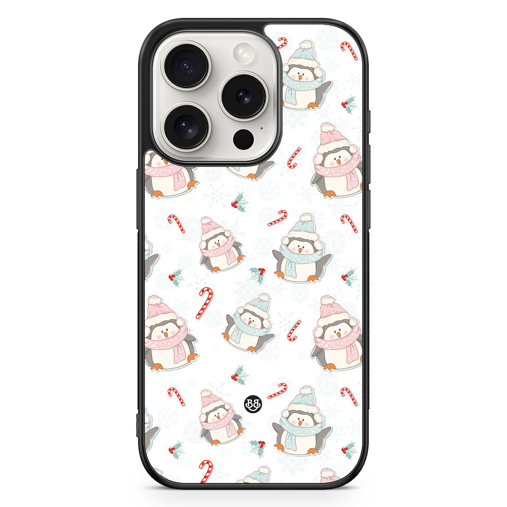 iPhone 15 Pro Case - Christmas Penguins