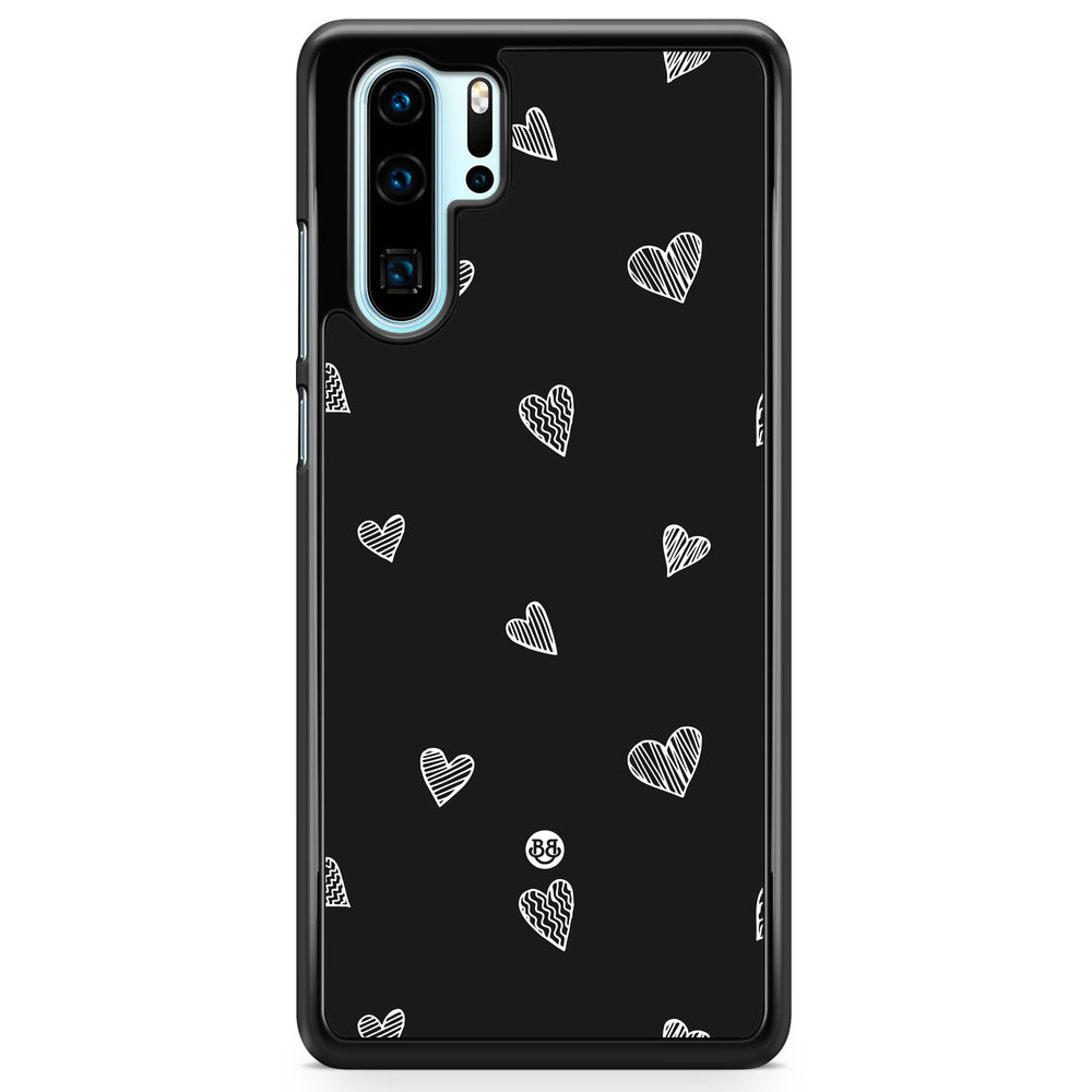 Huawei P30 Pro Case - Black & White Hearts