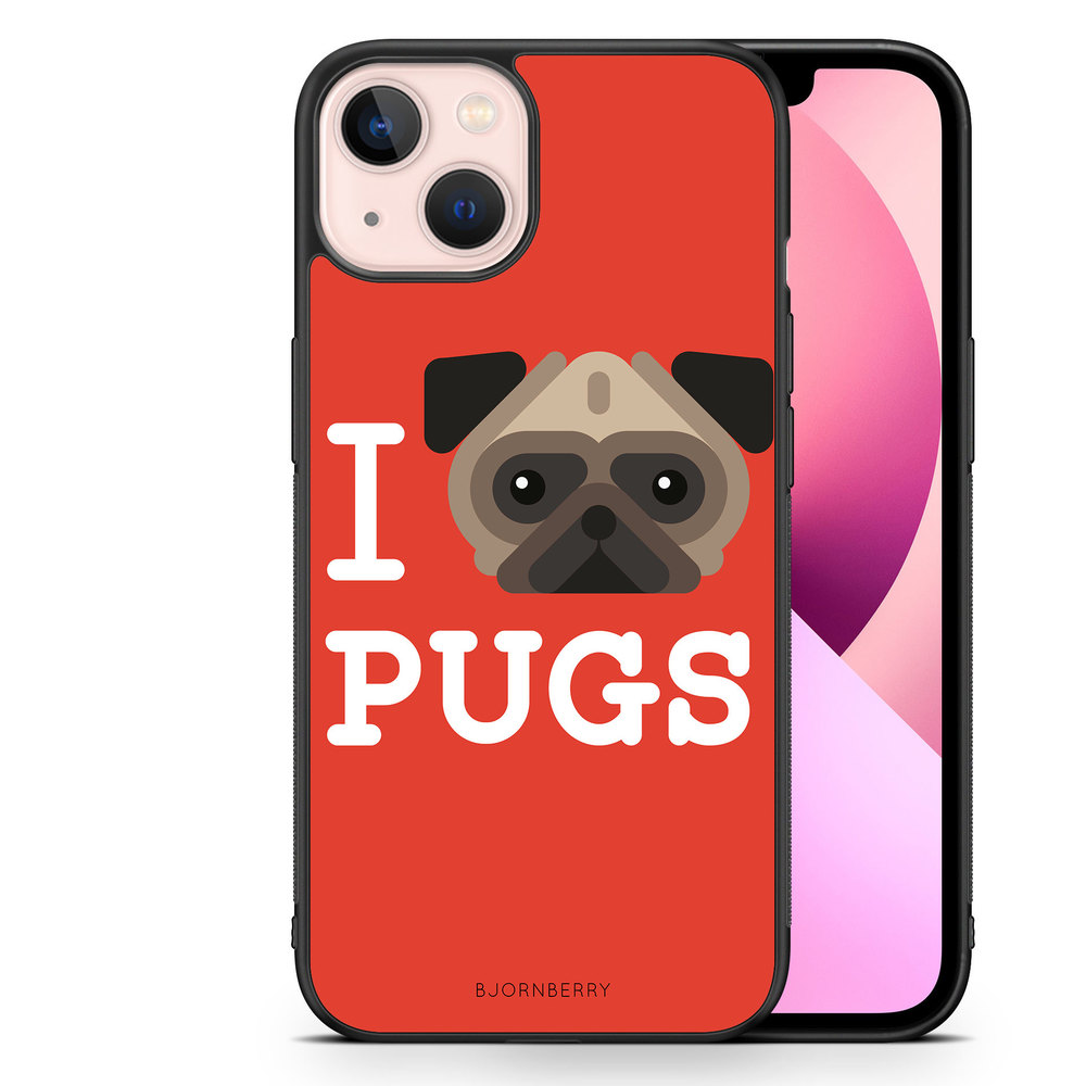 iPhone 13 Case - I Love Pugs