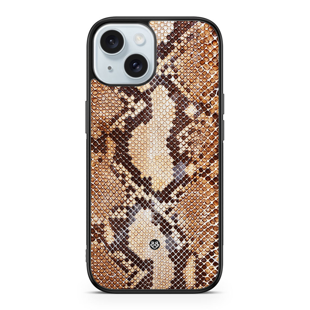 iPhone 15 Case - Snakeskin Brown
