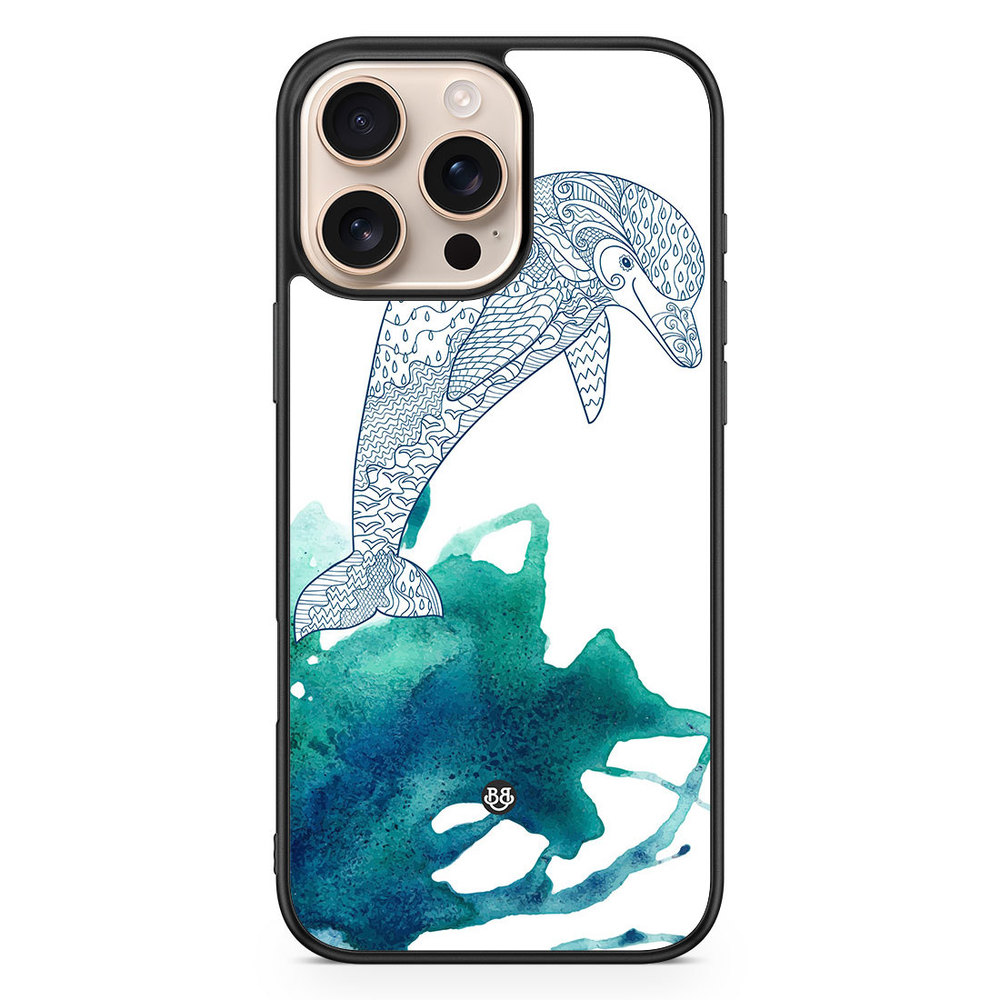 iPhone 16 Pro Max Case - Mandala Dolphin