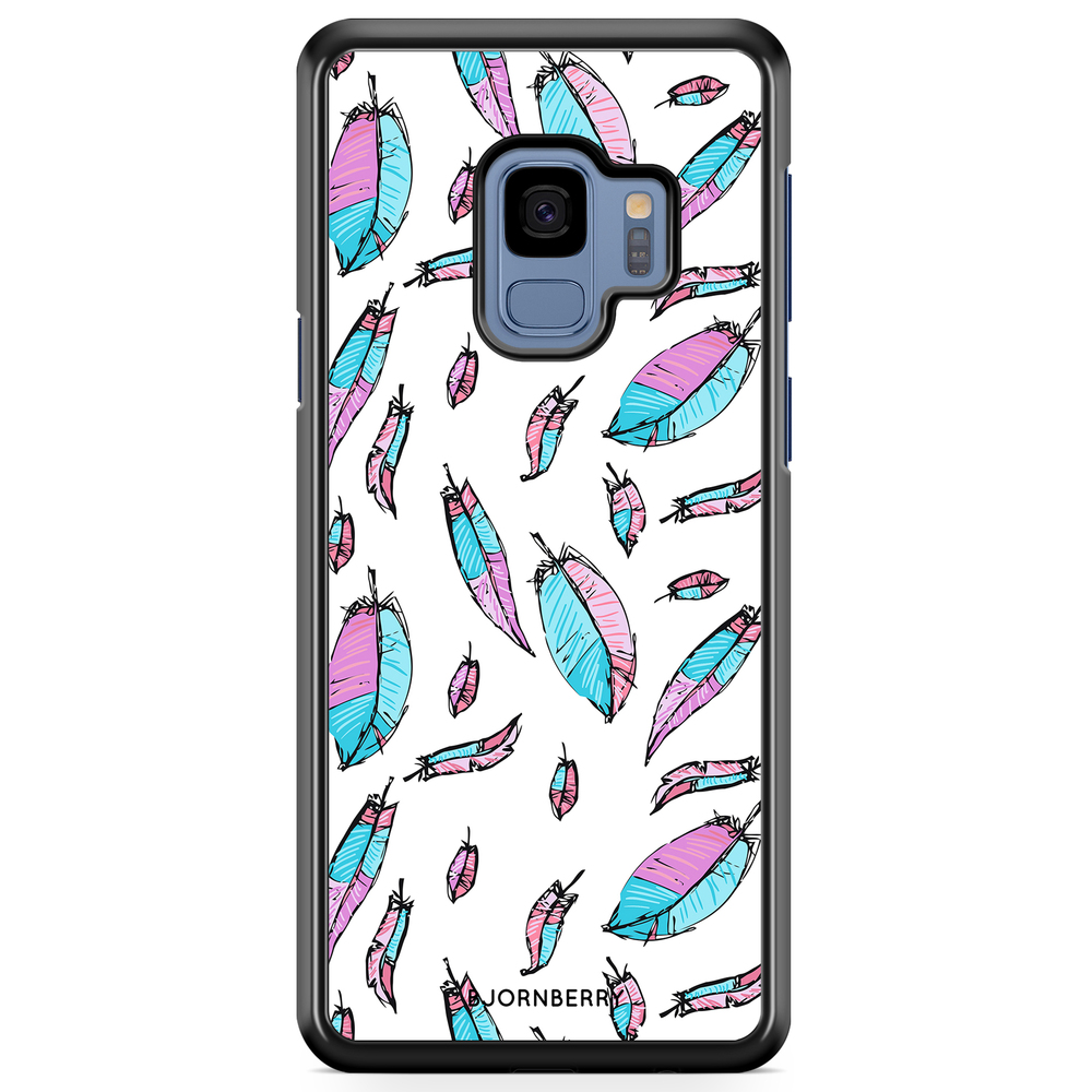 Samsung Galaxy S9 Case - Pink/Blue Feathers