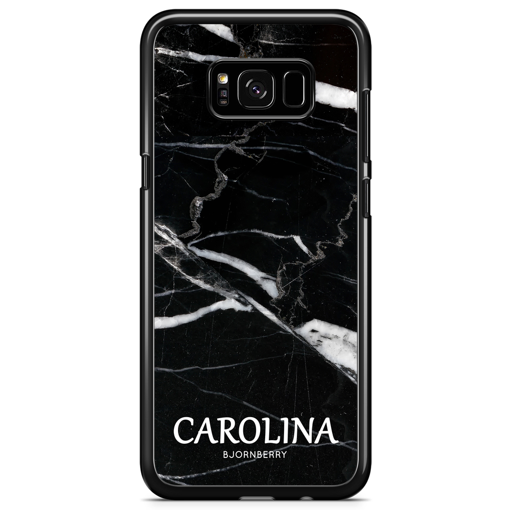 Samsung Galaxy S8 Case Custom - Black Marble Name
