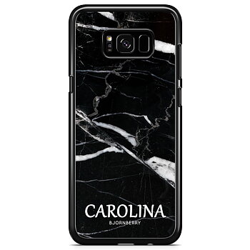 Samsung Galaxy S8 Skal Custom - Svart Marmor Namn
