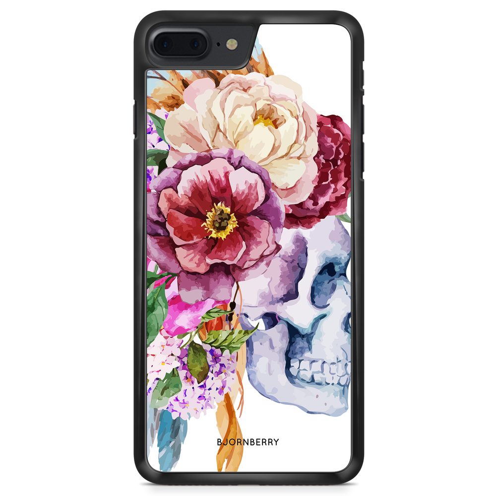 iPhone 8 Plus Case - Skull & Flowers