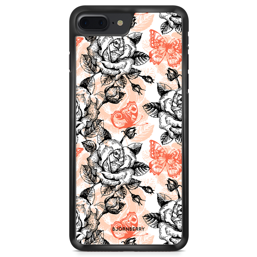 iPhone 8 Plus Case - Roses & Butterflies