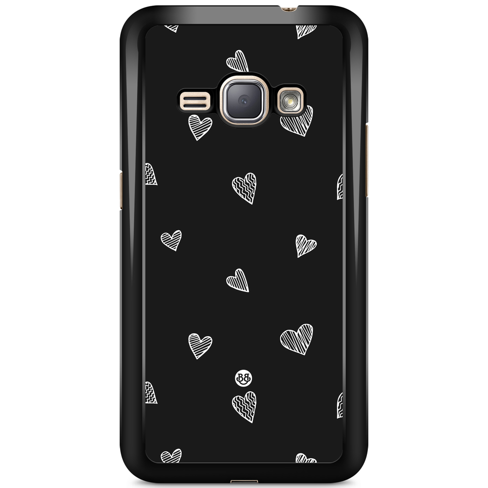 Samsung Galaxy J1 (2016) Case - Black & White Hearts
