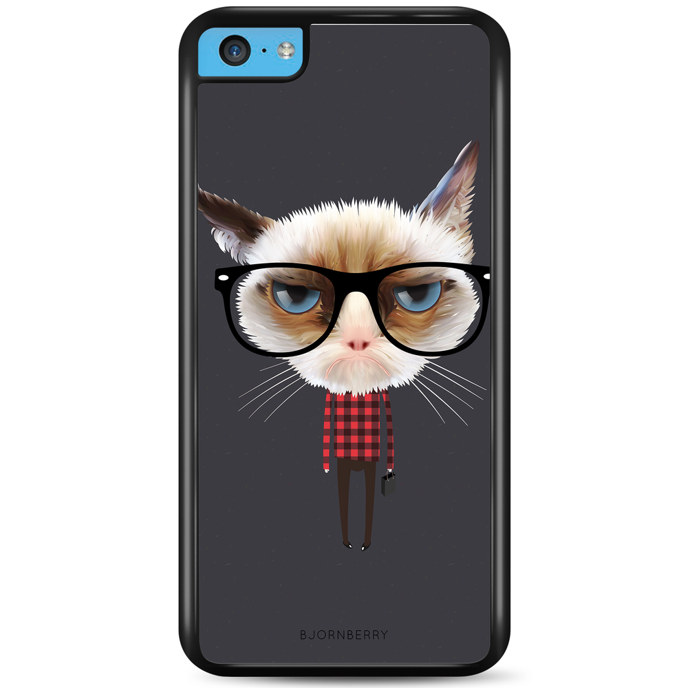 iPhone 5C Case - Hipster Cat