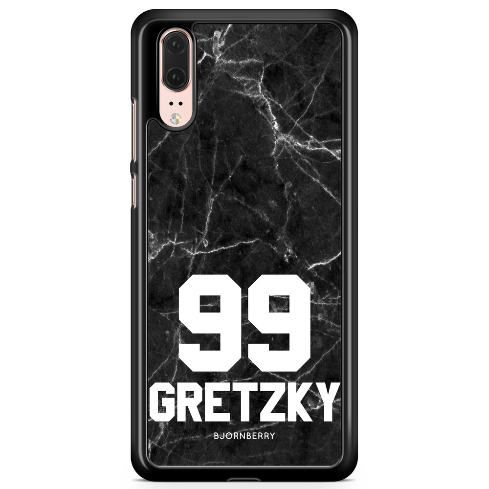 Huawei P20 Case Custom - Black Marble Number