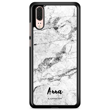 Huawei P20 Case Custom - White Marble Name