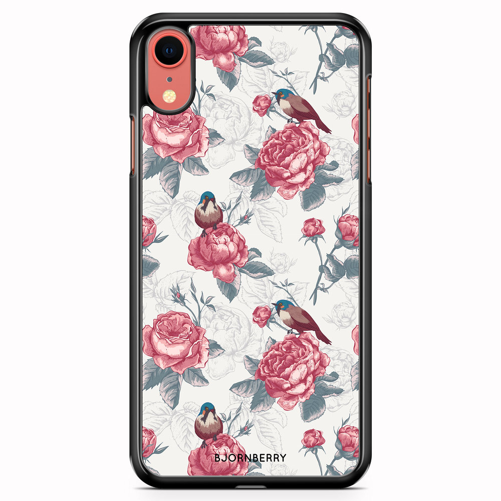 iPhone XR Case - Roses and Birds