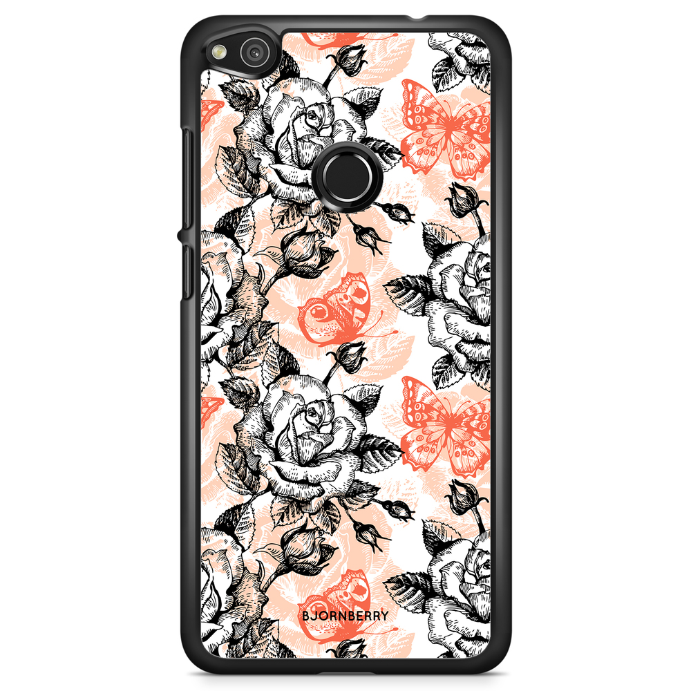 Huawei Honor 8 Lite Case - Roses & Butterflies