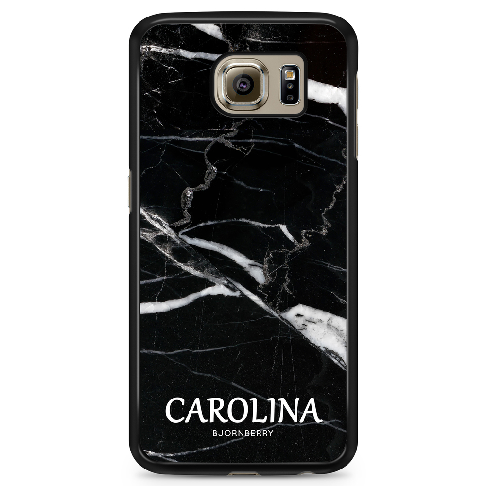 Samsung Galaxy S6 Skal Custom - Svart Marmor Namn