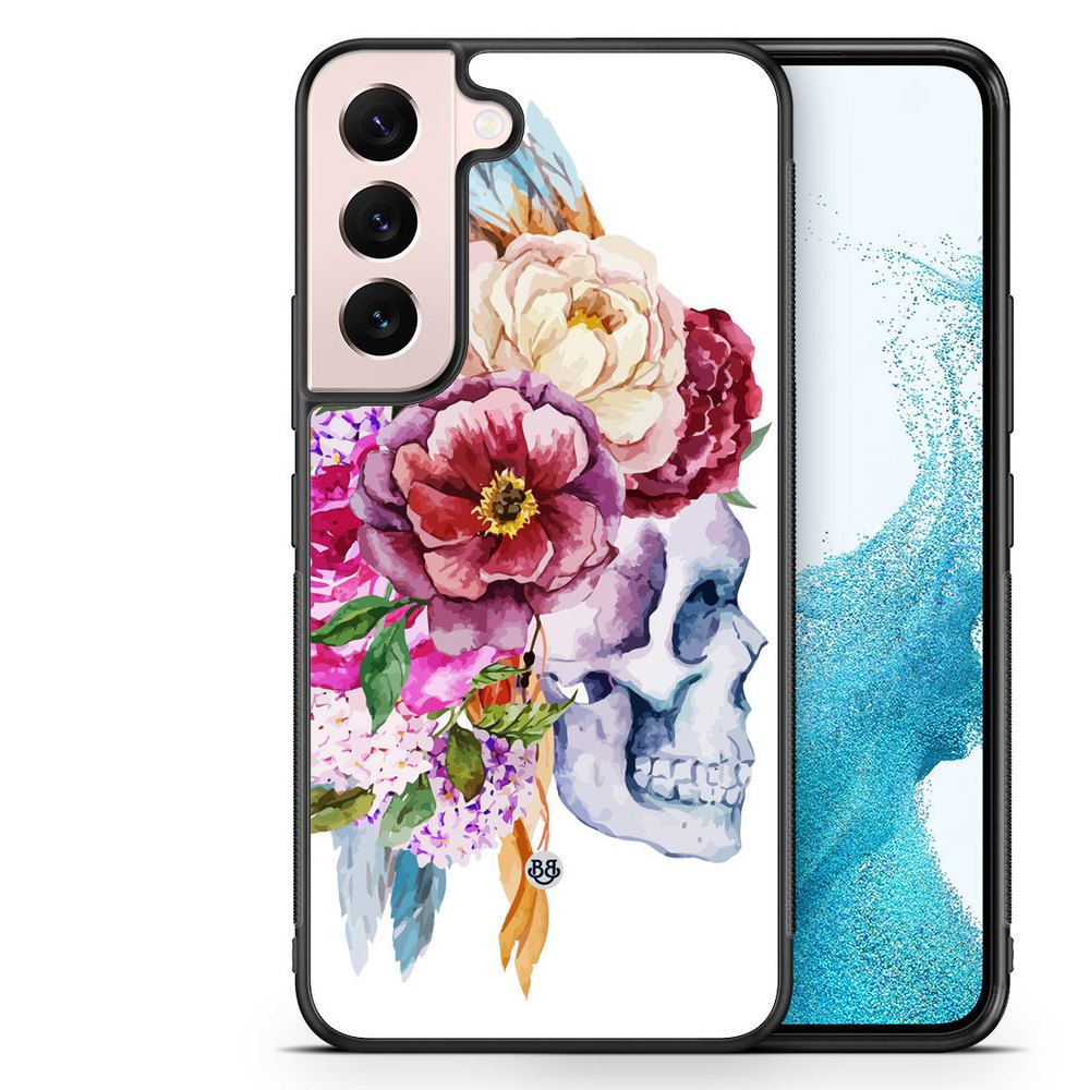 Samsung Galaxy S22 5G Case - Skull & Flowers