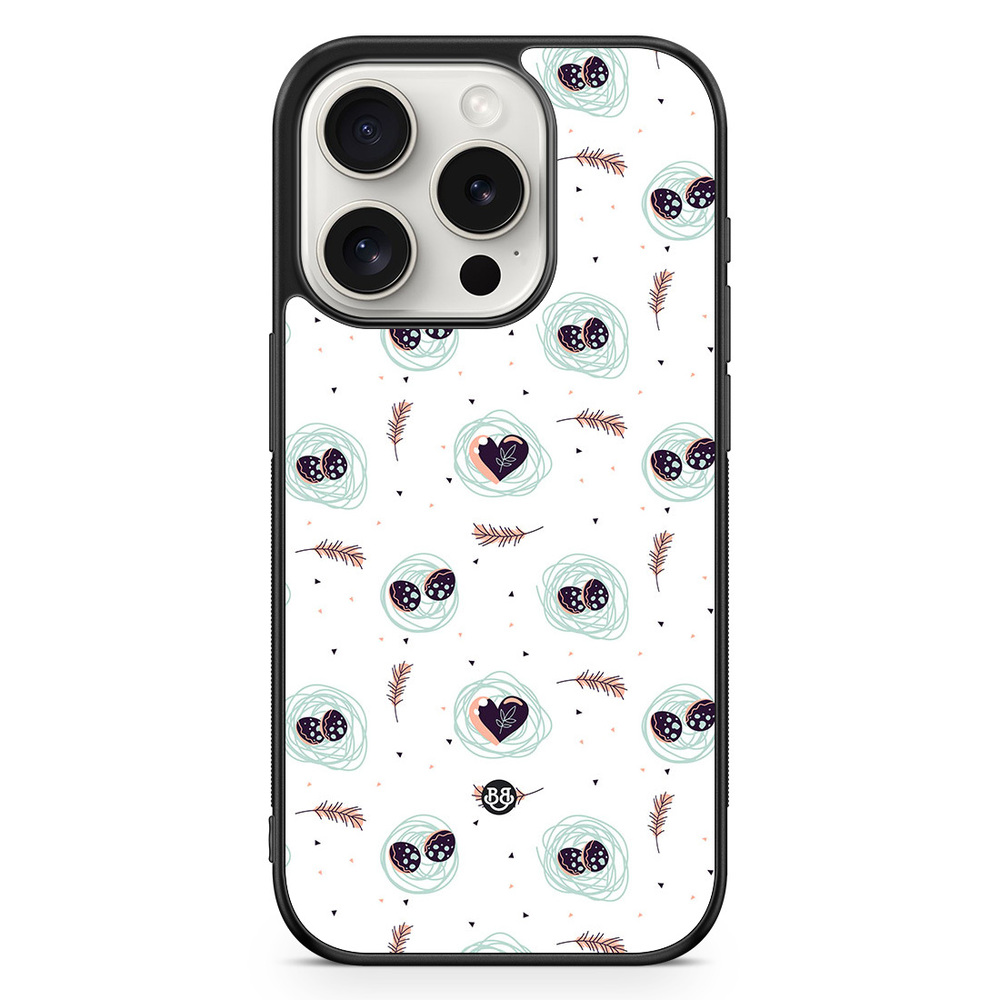 iPhone 15 Pro Case - Eggs and Hearts