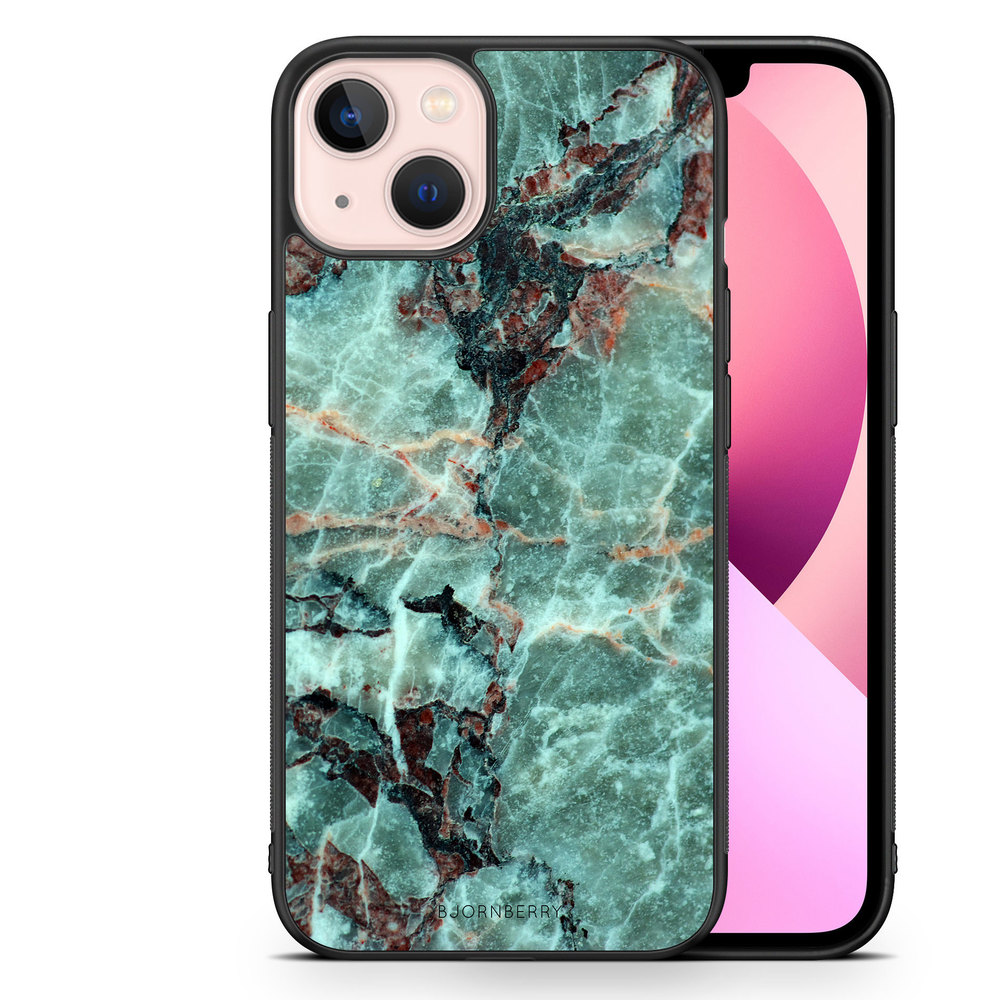 iPhone 13 Case - Green Marble