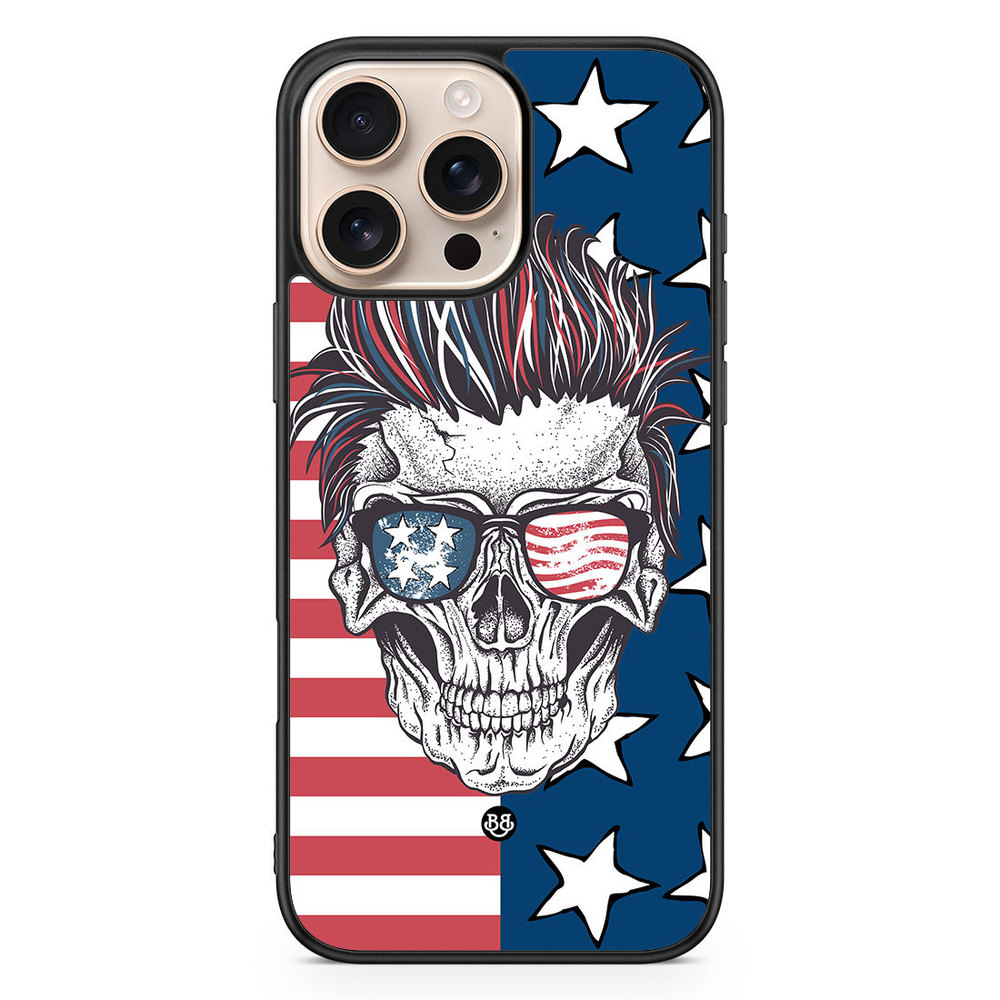 iPhone 16 Pro Max Case - USA Skull