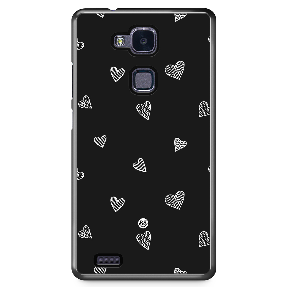 Huawei Honor 5X Case - Black & White Hearts