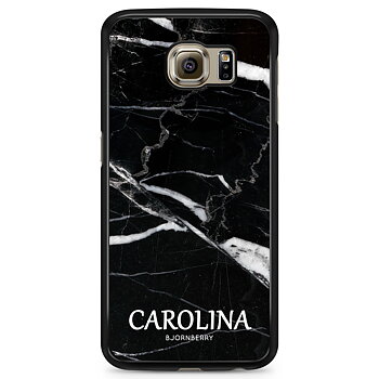 Samsung Galaxy S6 Edge Case Custom - Black Marble Name