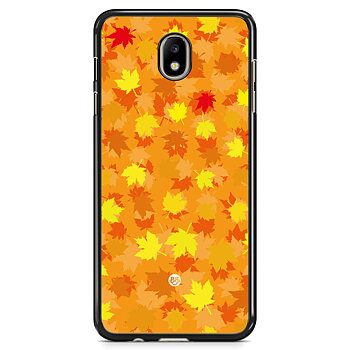 Samsung Galaxy J7 (2017) Skal - Orange/Röda Löv