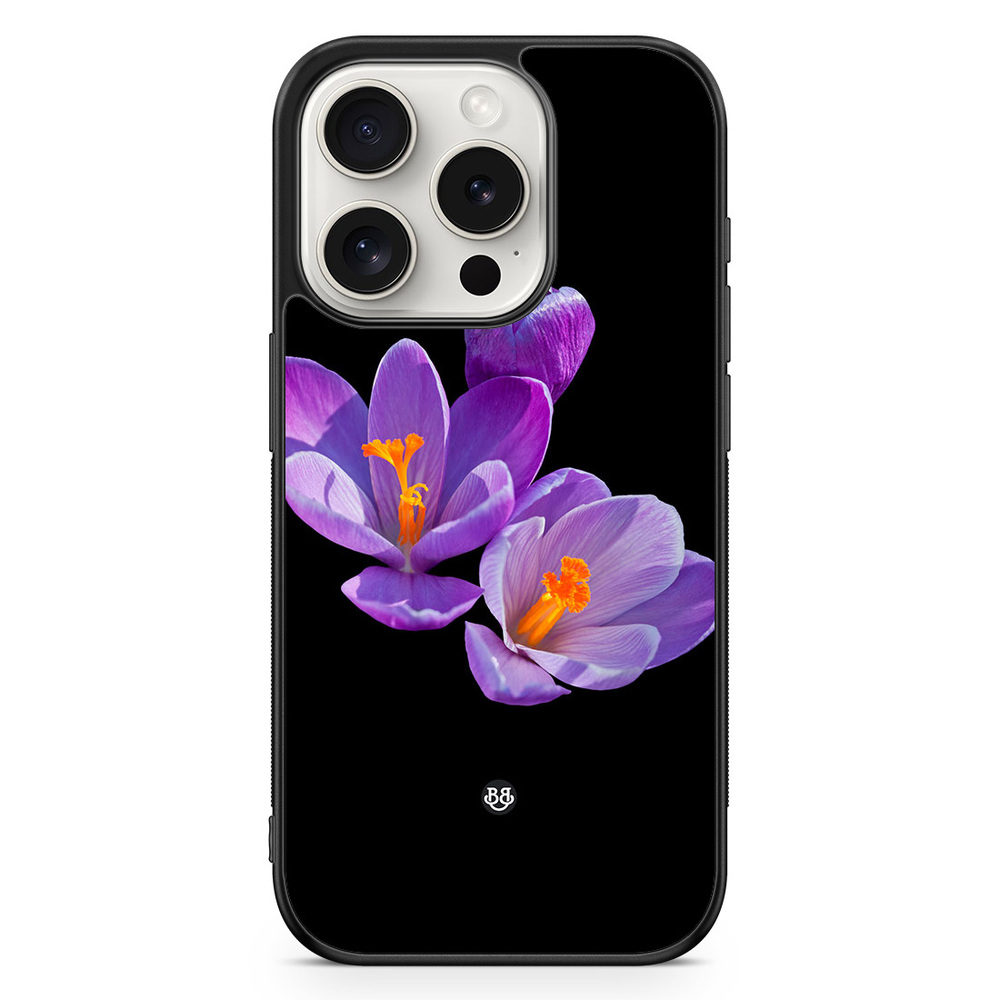 iPhone 15 Pro Case - Purple Flowers