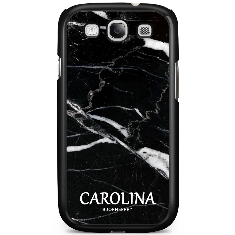 Samsung Galaxy S3 Mini Case Custom - Black Marble Name