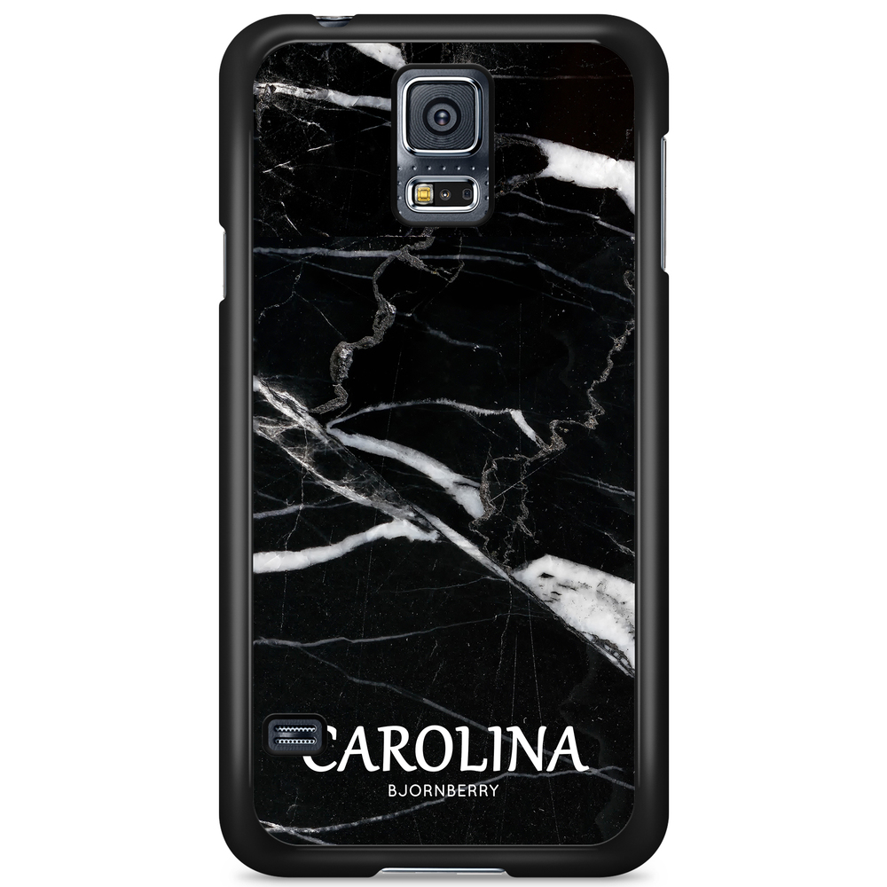 Samsung Galaxy S5 Case Custom - Black Marble Name