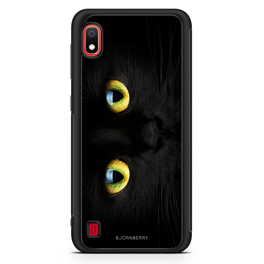 Samsung Galaxy A10 Case - Black Cat Close Up