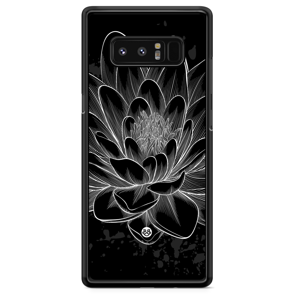 Samsung Galaxy Note 8 Case - Black/White Lotus