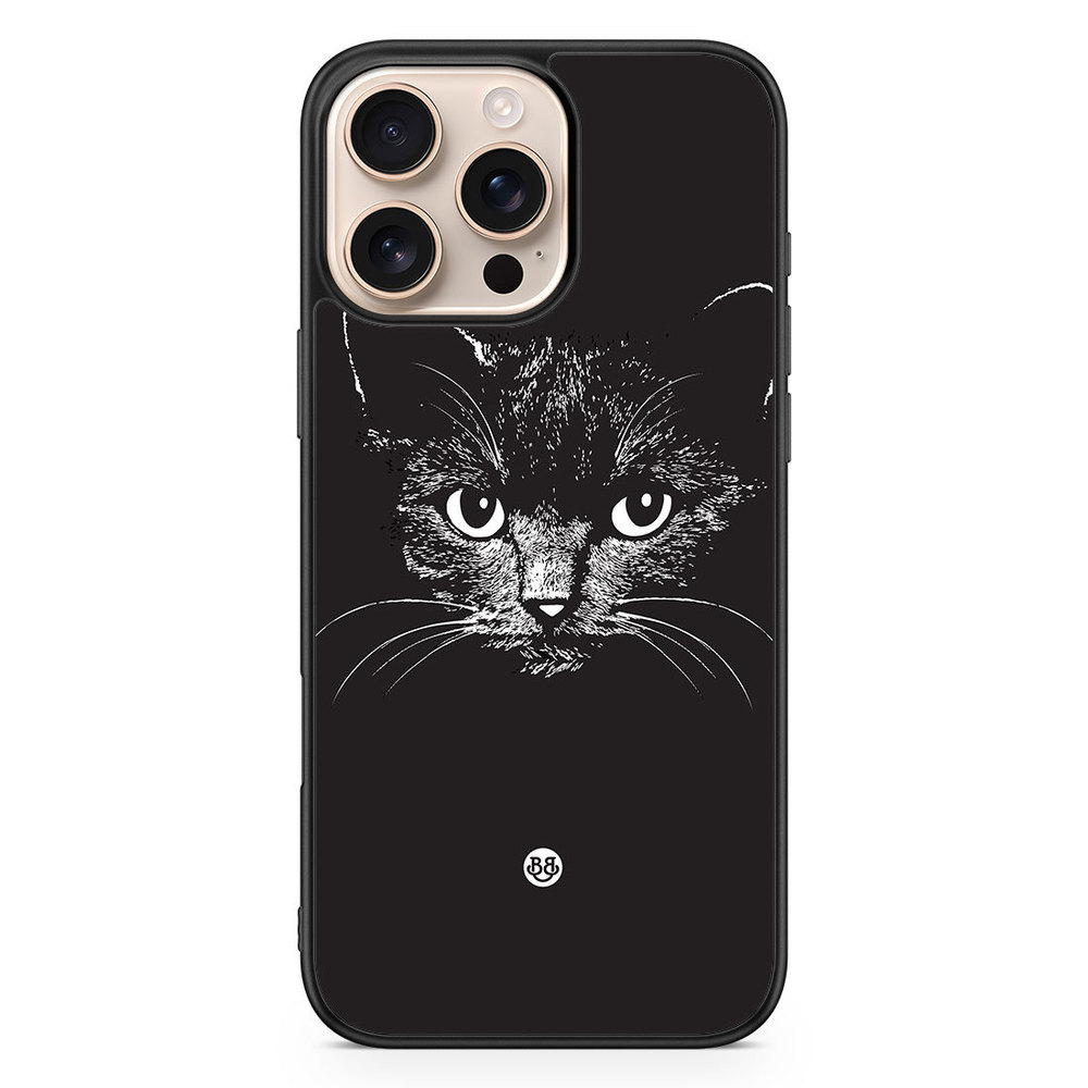 iPhone 16 Pro Max Case - Black/white cat