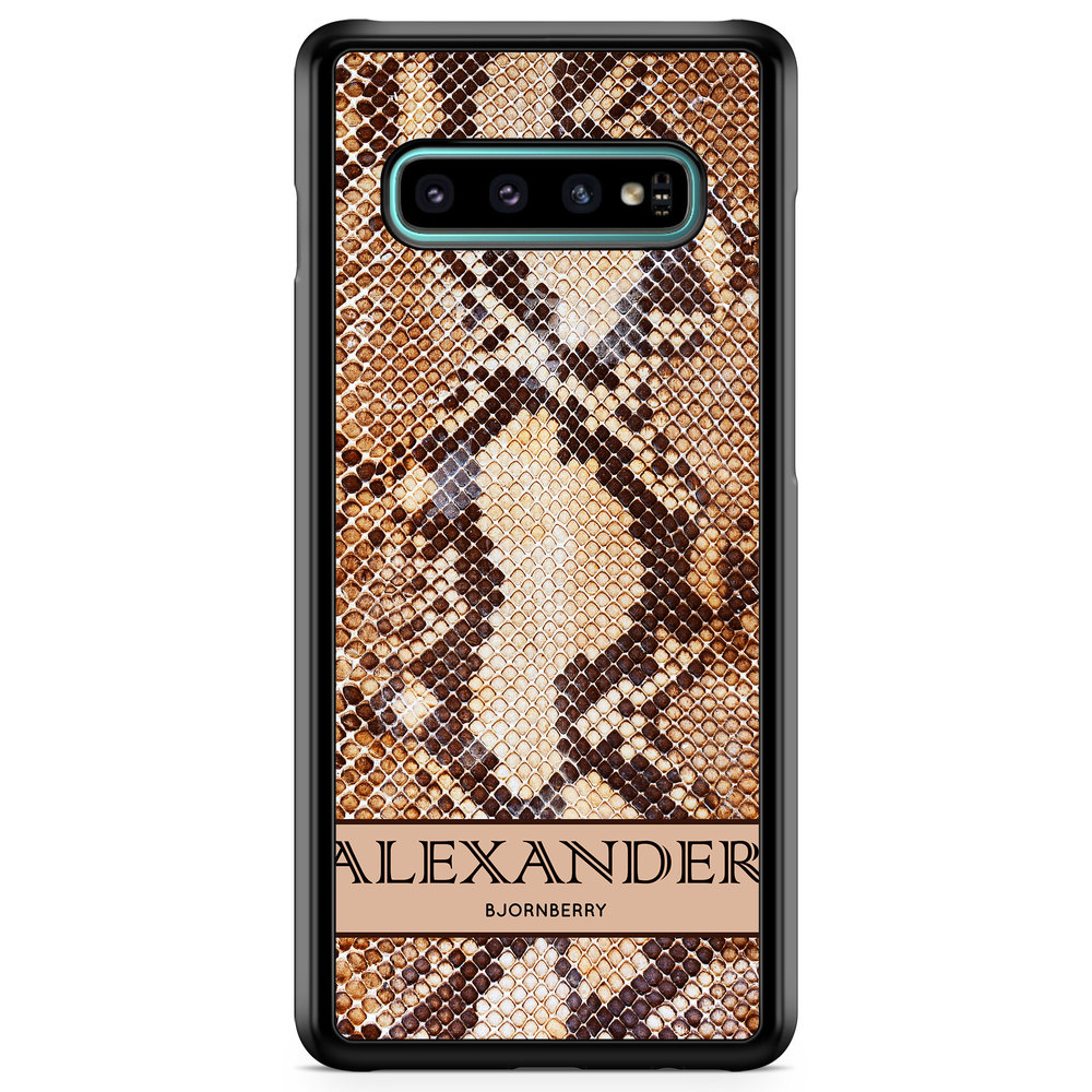 Samsung Galaxy S10 Custom Case - Brown Snake Name