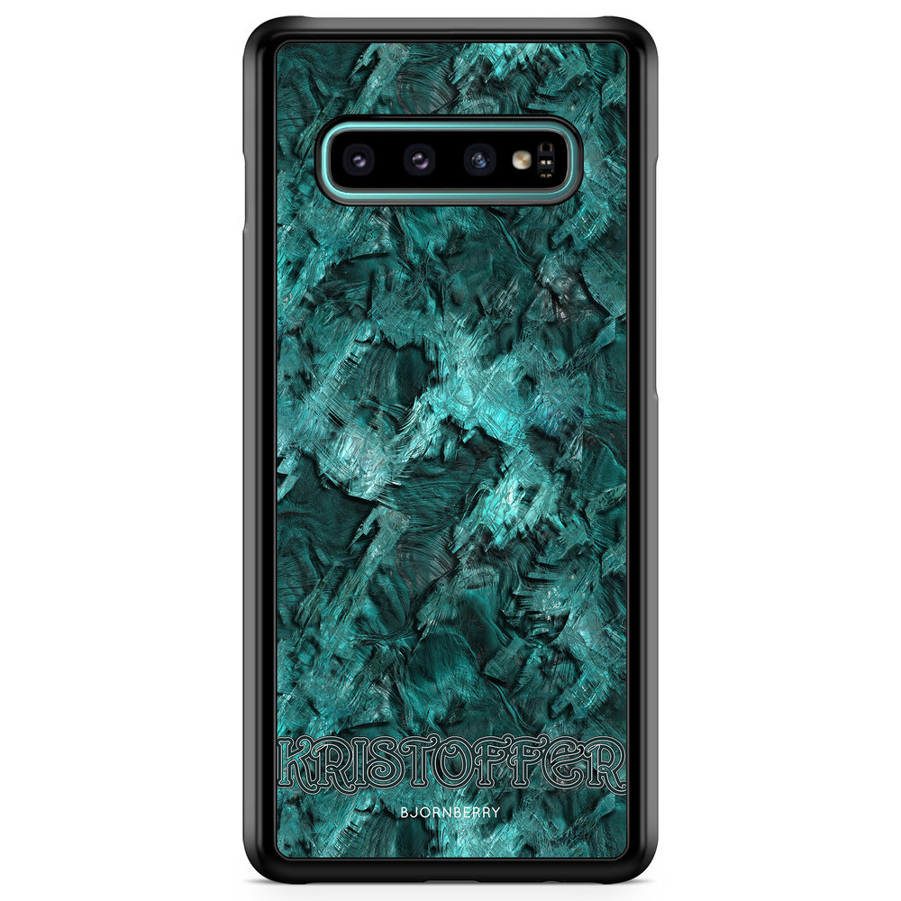 Samsung Galaxy S10 Custom Case - Green Name