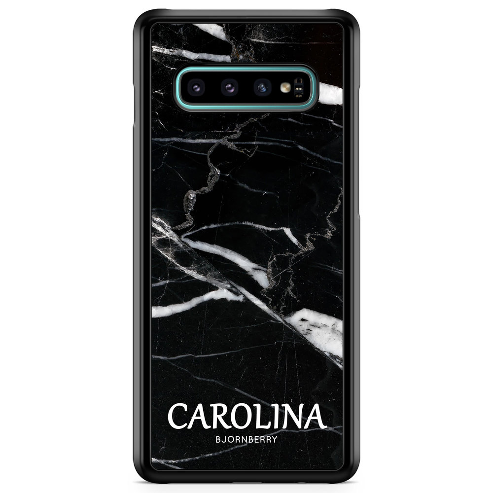 Samsung Galaxy S10 Custom Case - Black Marble Name