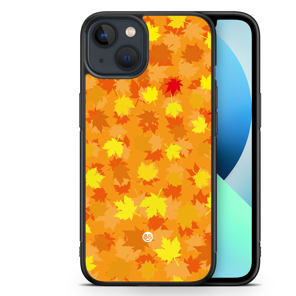 iPhone 13 Mini Case - Orange leaves