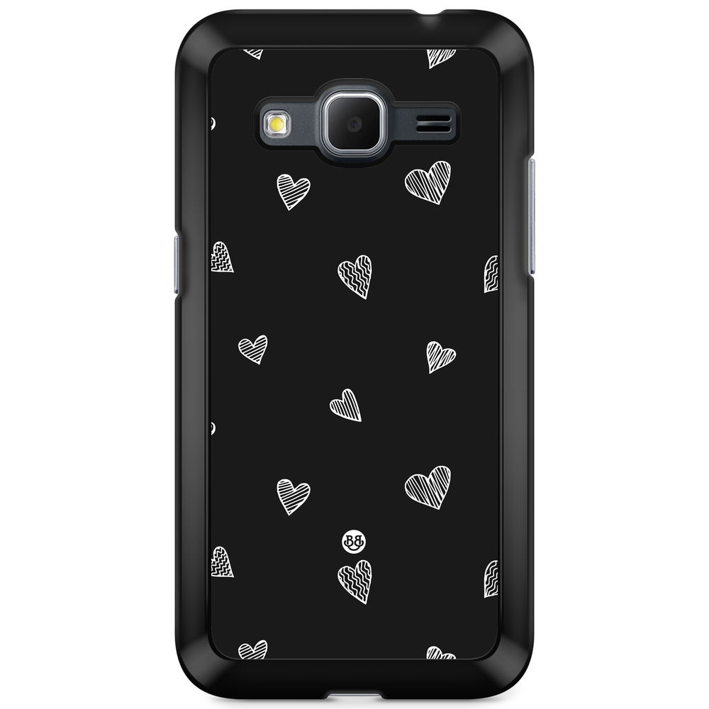 Samsung Galaxy Core Prime Case - Black & White Hearts
