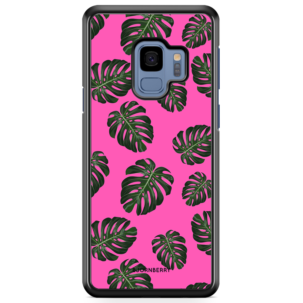 Samsung Galaxy S9 Case - Monstera Pink