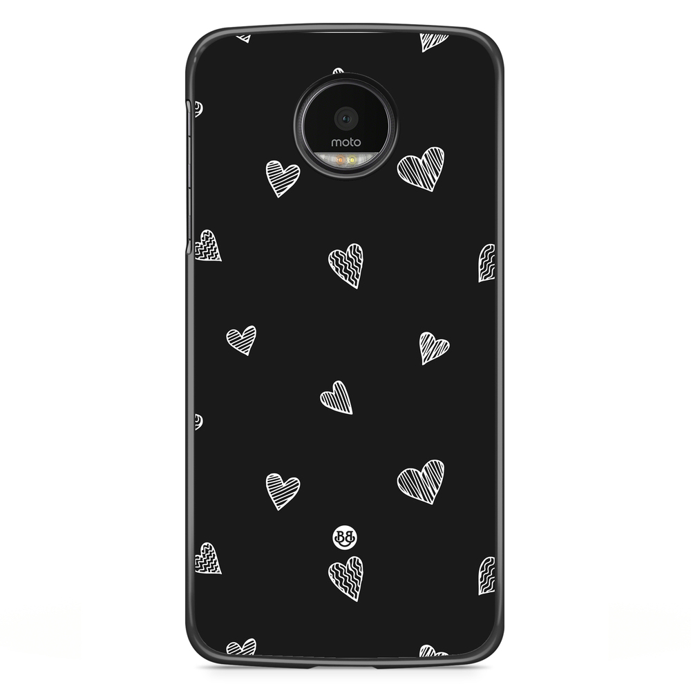 Motorola Moto G5S Plus Case - Black & White Hearts