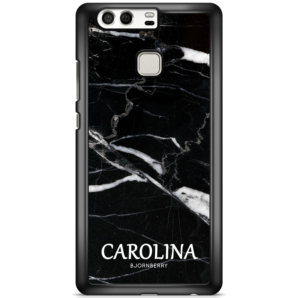 Huawei P9 Case Custom - Black Marble Name